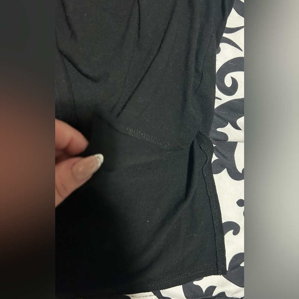 2 piece Zenana Black Pj Oversized L shirt& L short set-size L - Picture 6 of 16